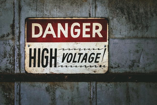 danger high voltage sign