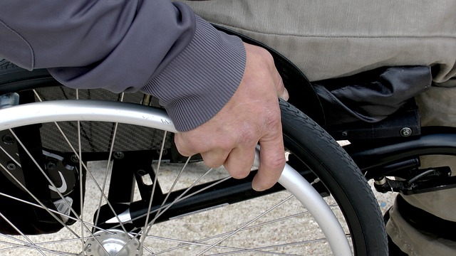 man using wheelchair