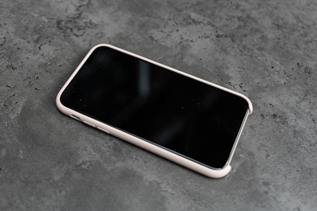 cell phone on table