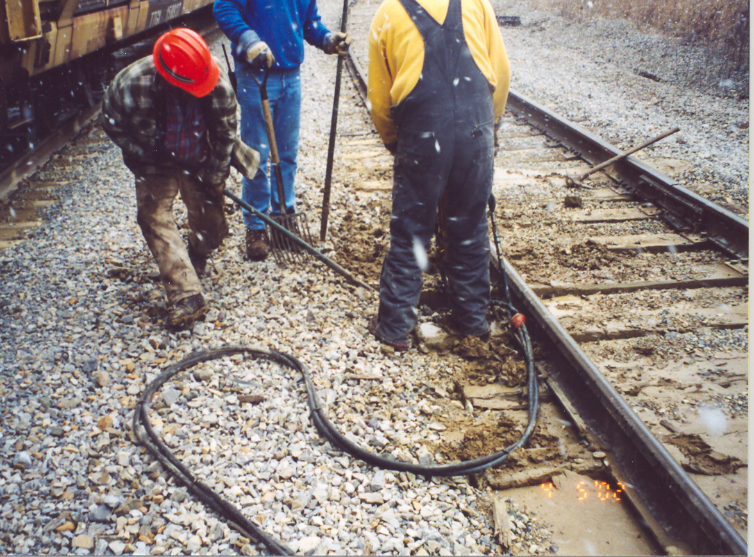 railroad track workers