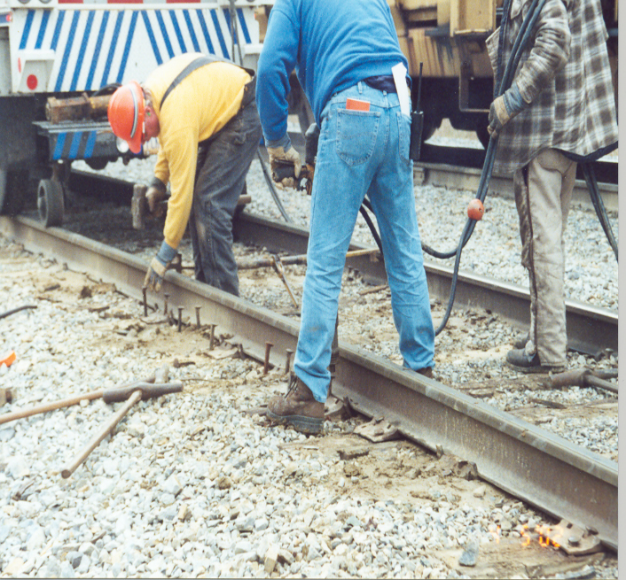 railroad track workers